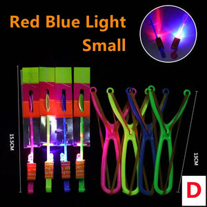 Planet Gates D / 5PCS New 50/30/10/5/1Pc Amazing Light Toy Arrow Rocket Helicopter Flying Toy LED Light Toys Party Fun Gifts Rubber Band Catapult