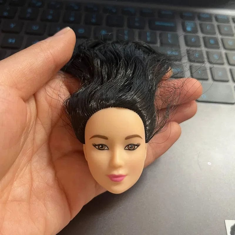 Planet Gates D / Only Head Dark Skin Head for 30cm Doll 1/6 Joints Doll's Accessories Dress Up Toy