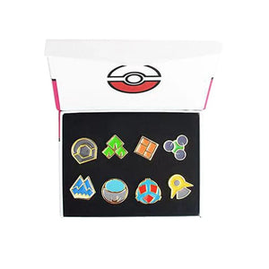 Planet Gates D Pokemon Gym Badges Kanto Johto Hoenn Sinnoh Unova Kalos League Region Pins Brooches Orange Islands Box Collection Pocket Monster