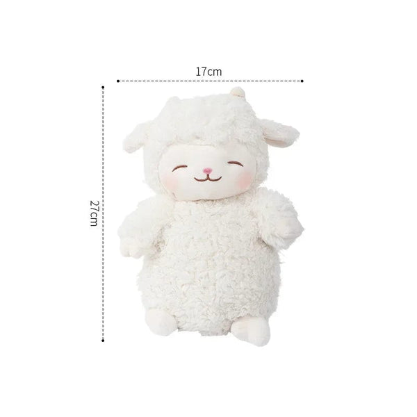 Planet Gates D Sweet White Sheep Lam Hold Tulip Flower Soft Stuffed Hug Doll Plush Toy Kid Girl Birthday Christmas Gift 1pc