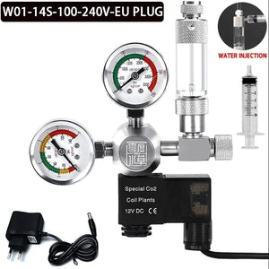 Planet Gates D01-14S-EU / G5-8 ZRDR DIY Aquarium CO2 Regulator Magnetic Solenoid Kit Check Valve Fish Tank Accessories CO2 Control System Reactor Generator Set