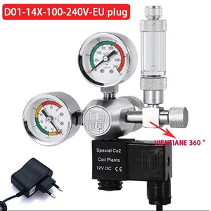 Planet Gates D01-14X-EU / M22 ZRDR DIY Aquarium CO2 Regulator Magnetic Solenoid Kit Check Valve Fish Tank Accessories CO2 Control System Reactor Generator Set