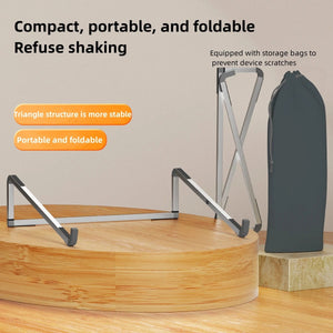 Planet Gates D0119-SILVER Laptop Stand For Macbook Folding Adjustable Aluminum Computer Pc Tablet Stand Notebook Tablelaptop Holder Heat Dissipation