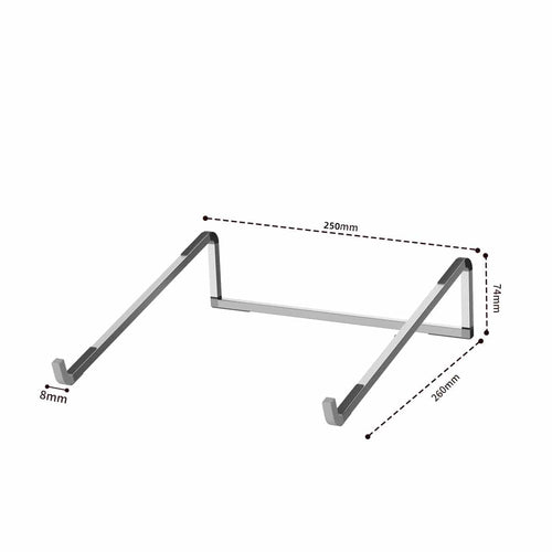 Planet Gates D0119-SILVER Laptop Stand For Macbook Folding Adjustable Aluminum Computer Pc Tablet Stand Notebook Tablelaptop Holder Heat Dissipation