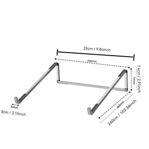 Planet Gates D0119-SILVER Laptop Stand For Macbook Folding Adjustable Aluminum Computer Pc Tablet Stand Notebook Tablelaptop Holder Heat Dissipation