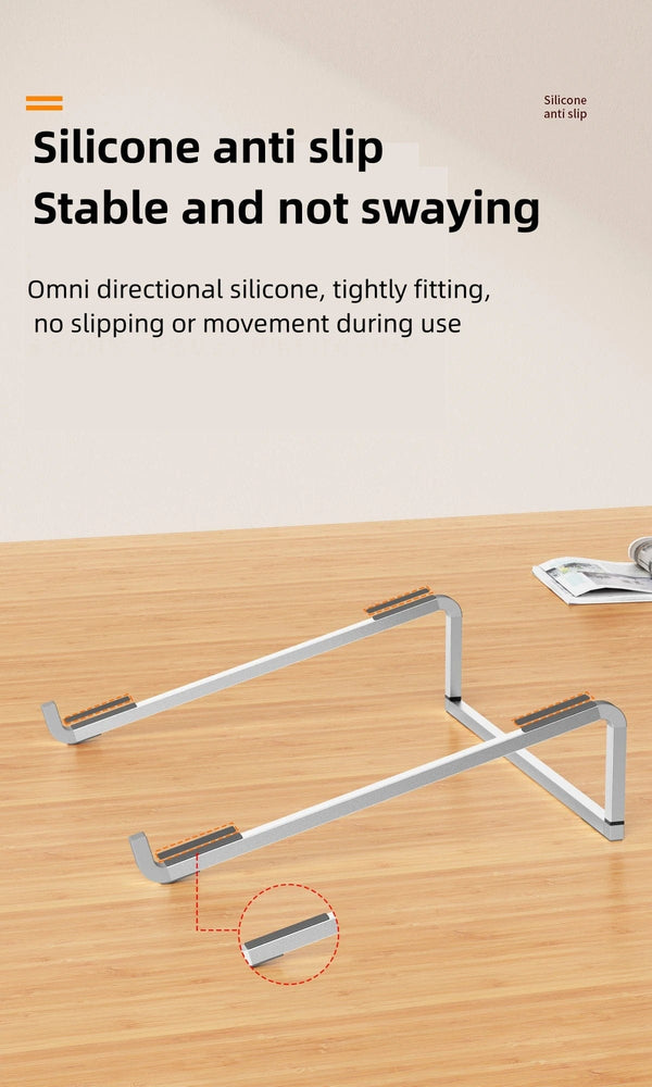 Planet Gates D0119-SILVER Laptop Stand For Macbook Folding Adjustable Aluminum Computer Pc Tablet Stand Notebook Tablelaptop Holder Heat Dissipation