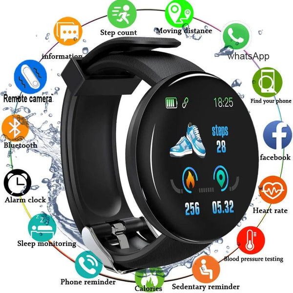 Planet Gates D18 Smart Watch Men Women Smartwatch Blood Pressure Waterproof Digital Watches Sports Fitness Tracker Watch for apple watch band