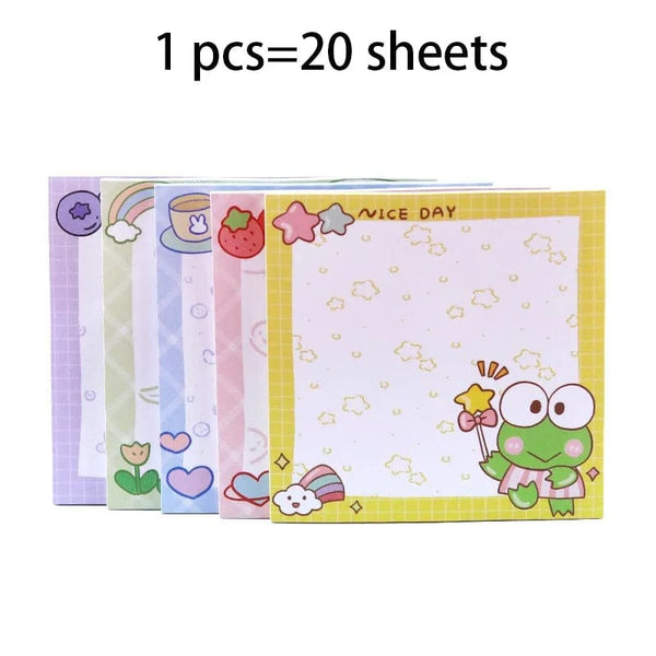 Planet Gates da yan meng 80 Sheets Sanrio Memo Pad Sticky Notes Cute Melody Pochacco Kuromi Stationery Label Notepad Planner Sticker Post School Supplies
