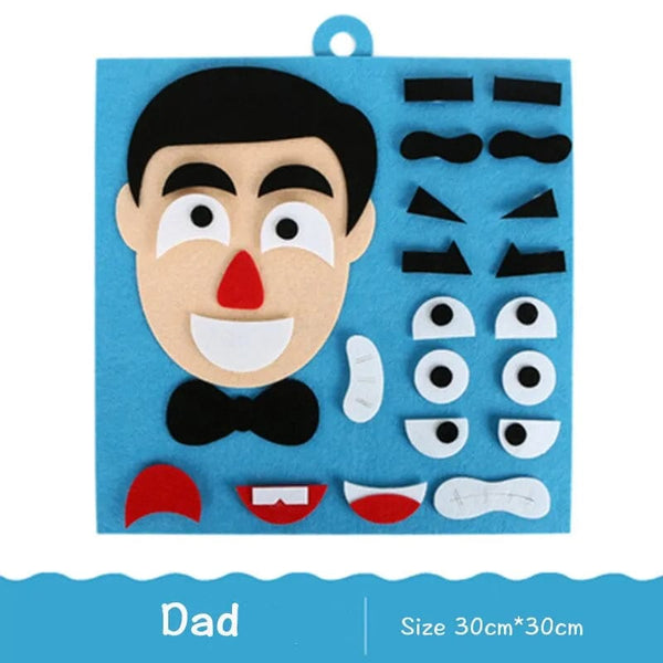 Planet Gates Dad DIY Emotion Change Puzzle Toys Creative Facial Expression Kids Learning Educational Toys For Children Funny Set Fun Gift