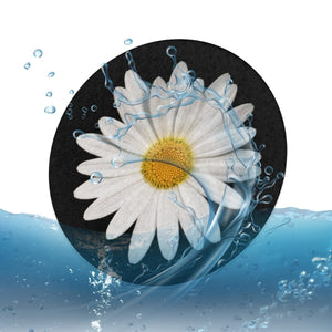 Planet Gates Daisy 2pcs Daisy Flower Absorbent Car Cup Holder Coaster Mats - Car Interior Accessories For Women, Water Cup Coasters For Car Vehicles & Home Desk