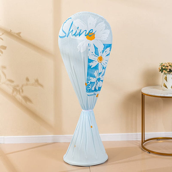 Planet Gates Daisy three-dimensional all-inclusive blue / single opp bag packaging 1pc, Cute Cartoon Pattern Household Electric Fan Cover - Waterproof and Dust-Proof Desktop Floor Protector
