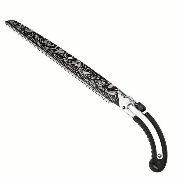 Planet Gates Damascus 1pc, Damascus Waist Saw Hacksaw Hand Tools Woodworking Tools Carpentry Band Household Small Hand-held Garden Fruit Tree Outdoor Logg For Garden Tool (with Case)