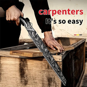 Planet Gates Damascus 1pc, Damascus Waist Saw Hacksaw Hand Tools Woodworking Tools Carpentry Band Household Small Hand-held Garden Fruit Tree Outdoor Logg For Garden Tool (with Case)