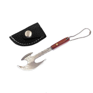 Planet Gates DamascusLeather Case Swayboo Outdoor Camping Mini Axe Stainless Steel Sharp Blade Fixed Keychian Knife Unpacking Express Titanium EDC Tool Outdoor