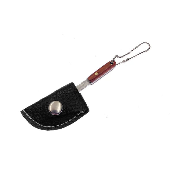 Planet Gates DamascusLeather Case Swayboo Outdoor Camping Mini Axe Stainless Steel Sharp Blade Fixed Keychian Knife Unpacking Express Titanium EDC Tool Outdoor