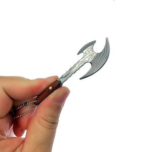 Planet Gates DamascusLeather Case Swayboo Outdoor Camping Mini Axe Stainless Steel Sharp Blade Fixed Keychian Knife Unpacking Express Titanium EDC Tool Outdoor