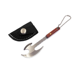 Planet Gates DamascusLeather Case Swayboo Outdoor Camping Mini Axe Stainless Steel Sharp Blade Fixed Keychian Knife Unpacking Express Titanium EDC Tool Outdoor