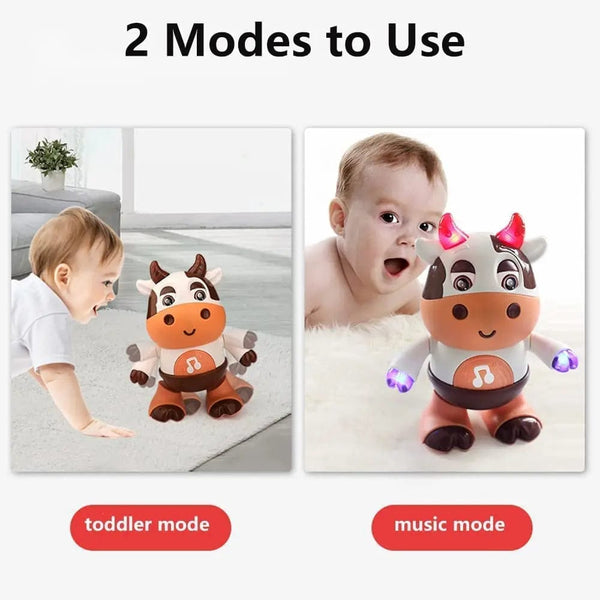 Planet Gates Dancing Cow Musical Toys Movable Baby Cow Toy with Music and LED Lights Baby Toys 6 to 12 Months Children Educational Toys
