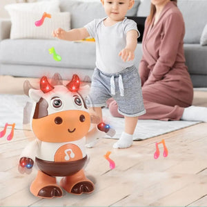 Planet Gates Dancing Cow Musical Toys Movable Baby Cow Toy with Music and LED Lights Baby Toys 6 to 12 Months Children Educational Toys
