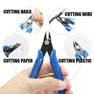 Planet Gates dark blue 1PC 170 Universal Pliers DIY Electronic Diagonal Side Cutting Nippers Wire Cable Cutter Hand Tools