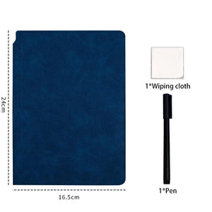 Planet Gates Dark Blue Set / A5 A5 Portable Magic Reusable Whiteboard Notebook Weekly Planner Stylish Office Notebooks Memo Whiteboard with Pen Erasing Clot