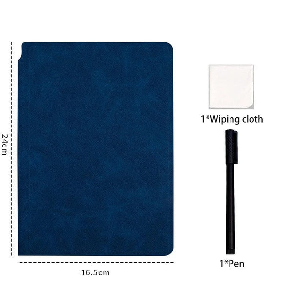 Planet Gates Dark Blue Set / A5 A5 Portable Magic Reusable Whiteboard Notebook Weekly Planner Stylish Office Notebooks Memo Whiteboard with Pen Erasing Clot