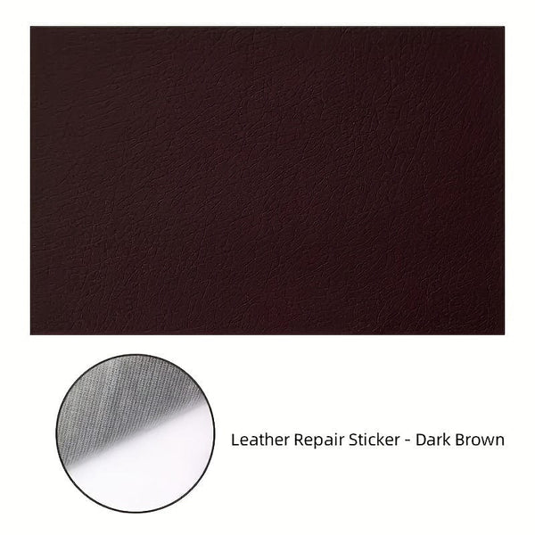 Planet Gates Dark Brown 1pc Artificial Leather Repair Patch, Self-adhesive Sofa Patch, Waterproof And Wear-resistant, Suitable For Furniture, Driver Seats