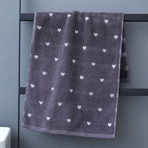 Planet Gates Dark gray - 1 pack 1pc Heart Pattern Face Towel Gift, Soft And Absorbent Cotton Hand Towel, Ideal For Couples And Lovers, Valentine's Day Gifts, Bathroom Supplies, Home Supplies