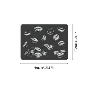 Planet Gates Dark Gray / 40*30cm/15.75*11.81IN 1pc Coffee Printed Dish Drying Mat, Soft Rubber Draining Pad, Non-Slip Super Absorbent Wear-resistant Coffee Machine Mat, Placemat For Countertop Dining Patio Table Decorations, Home Kitchen Supplies