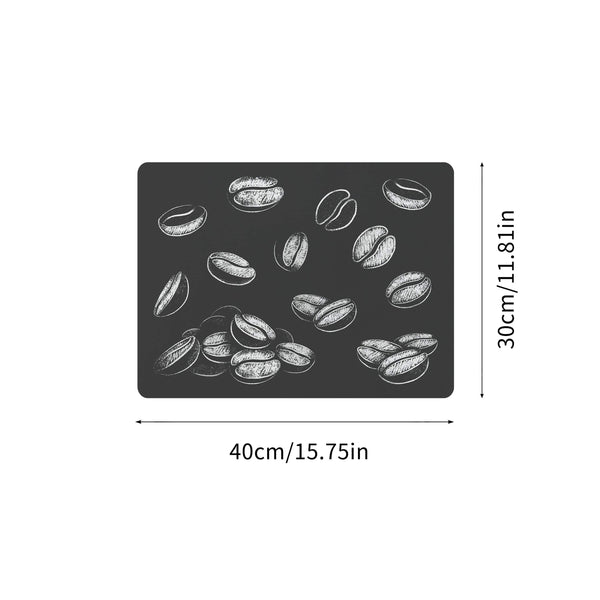 Planet Gates Dark Gray / 40*30cm/15.75*11.81IN 1pc Coffee Printed Dish Drying Mat, Soft Rubber Draining Pad, Non-Slip Super Absorbent Wear-resistant Coffee Machine Mat, Placemat For Countertop Dining Patio Table Decorations, Home Kitchen Supplies