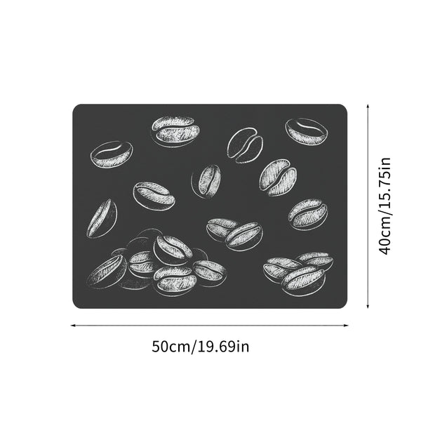 Planet Gates Dark Gray / 50*40cm/19.69*15.75IN 1pc Coffee Printed Dish Drying Mat, Soft Rubber Draining Pad, Non-Slip Super Absorbent Wear-resistant Coffee Machine Mat, Placemat For Countertop Dining Patio Table Decorations, Home Kitchen Supplies