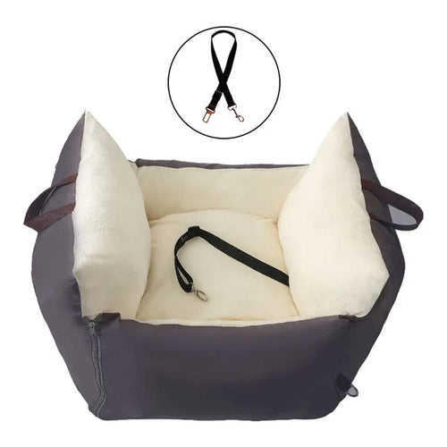 Planet Gates Dark gray / 60 X 60 X 35 CM Dog Car Seat Central Control Nonslip Dog Carriers Safe Car Armrest Box Booster Dog Cushion Carrier with Seat Belts Pet Carrier