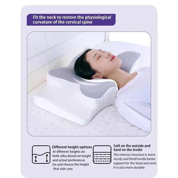 Planet Gates DARK GRAY Memory Foam Pillow, Slow Rebound Neck Pillow, Pain Relief, Sleep Pillow