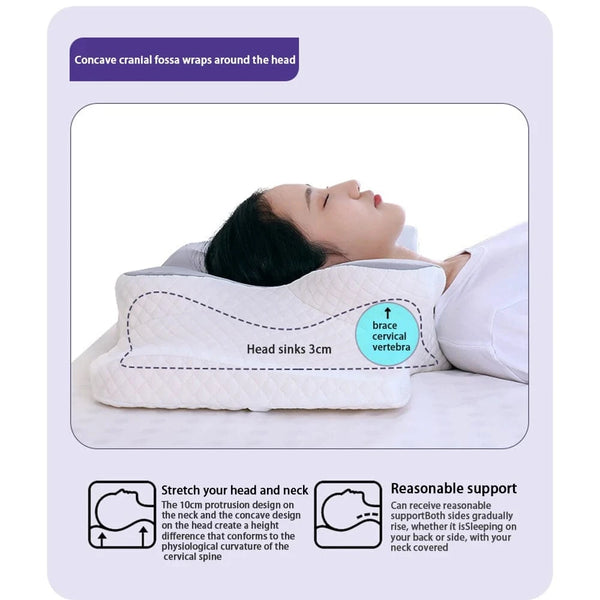 Planet Gates DARK GRAY Memory Foam Pillow, Slow Rebound Neck Pillow, Pain Relief, Sleep Pillow