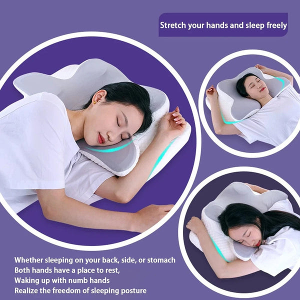 Planet Gates DARK GRAY Memory Foam Pillow, Slow Rebound Neck Pillow, Pain Relief, Sleep Pillow