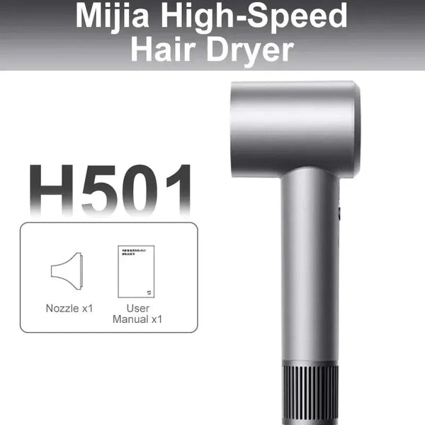 Planet Gates DARK GRAY / UK Xiaomi Mijia Electric Hair Dryer H501 High Speed Negative Ions 110,000 Rpm Professional Care Wind Speed 62m/s 1600W Quick Drying