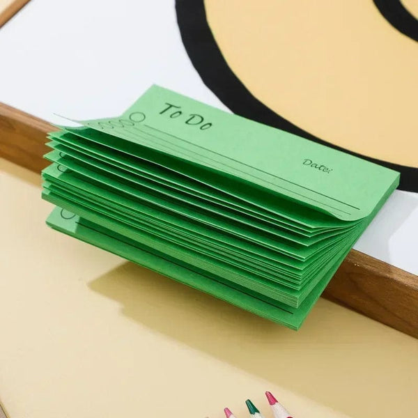 Planet Gates dark green 50sheets Memo Pads Kawaii Solid To Do List Tearable Message Notes Daily Planner Sticky Notes Korean Stationery Writing Pads