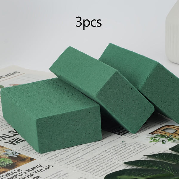 Planet Gates Dark Green / Cuboid-3pcs 1pc/3pcs/6pcs, High-density Dry Flower Mud, Wet Flower Mud Bouquet Flower Arrangement Material, Flower Basket Flower Shop Fresh Flowers Simulation Flower Flower Mud