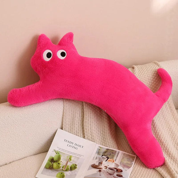 Planet Gates dark pink / CHINA / 100cm 100CM Cute Soft Long Cat Pillow Plush Toys Stuffed Office Sleeping Cushion Bed Sleep Pillow Home Decor Gift Doll for Kids Girls