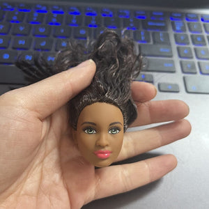 Planet Gates Dark Skin Head for 30cm Doll 1/6 Joints Doll's Accessories Dress Up Toy