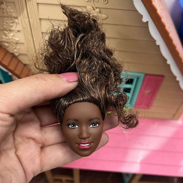 Planet Gates Dark Skin Head for 30cm Doll 1/6 Joints Doll's Accessories Dress Up Toy