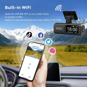 Planet Gates Dash Cam 4K Camera for Car Dashcam GPS WiFi 24h Parking Monitor Night Vision Dvr Front and Rear Video Registrator