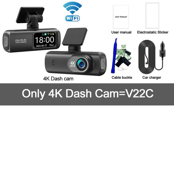 Planet Gates Dash Cam 4K Camera for Car Dashcam GPS WiFi 24h Parking Monitor Night Vision Dvr Front and Rear Video Registrator