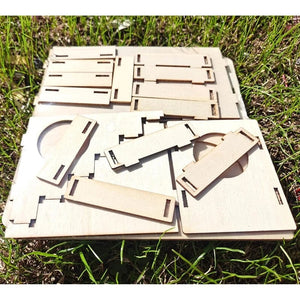 Planet Gates Dawf Hamster Wooden House Detachable Roof Climbing Ladder for Sugar Glider