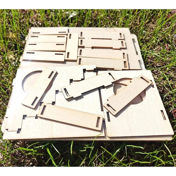 Planet Gates Dawf Hamster Wooden House Detachable Roof Climbing Ladder for Sugar Glider