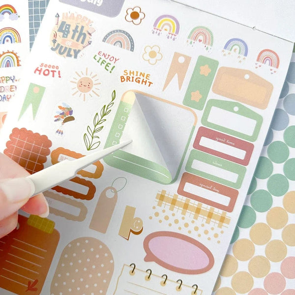 Planet Gates Day/Week/Month Planner Sticker Book DIY Scrapbooking Diary Handbook Decorative Material Stickers Stationery