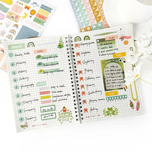 Planet Gates Day/Week/Month Planner Sticker Book DIY Scrapbooking Diary Handbook Decorative Material Stickers Stationery