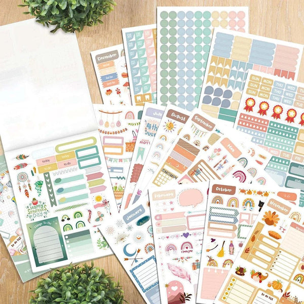 Planet Gates Day/Week/Month Planner Sticker Book DIY Scrapbooking Diary Handbook Decorative Material Stickers Stationery