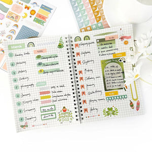 Planet Gates Day/Week/Month Planner Sticker Book DIY Scrapbooking Diary Handbook Decorative Material Stickers Stationery