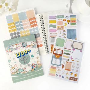 Planet Gates Day/Week/Month Planner Sticker Book DIY Scrapbooking Diary Handbook Decorative Material Stickers Stationery